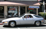 Julie Ogilvie living it up in Bob's lovely Porsche.